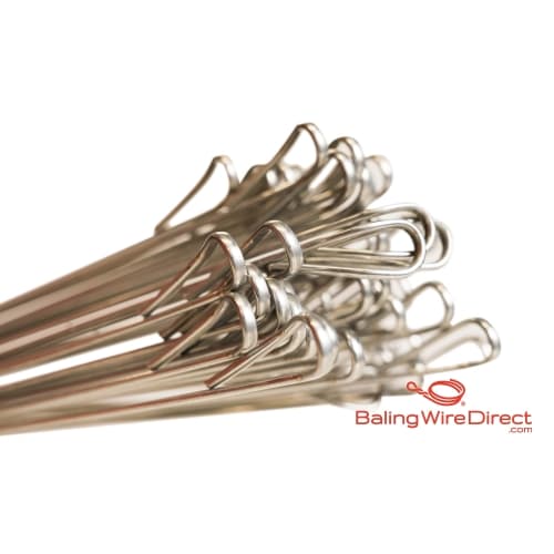 Baling Wire Direct image of 12 Gauge Bright Oval Double Loop Bale Ties