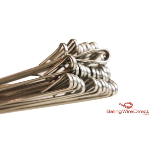 Baling Wire Direct image of 12.5 Gauge Bright Round Double Loop Bale Ties