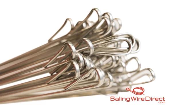 Baling Wire Direct image of 9 Gauge Bright Oval Double Loop Bale Ties