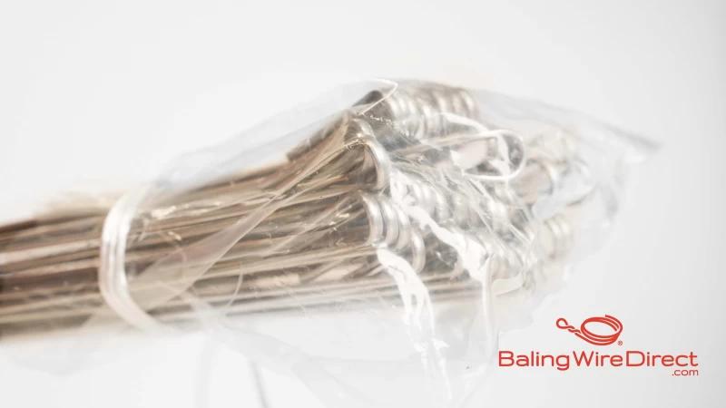 Baling Wire Direct Image of Product 10 Gauge Bright Oval Double Loop Bale Ties
