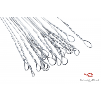 12 Gauge Galvanized Single Loop Bale Ties x 22 Ft 125 Bale Ties